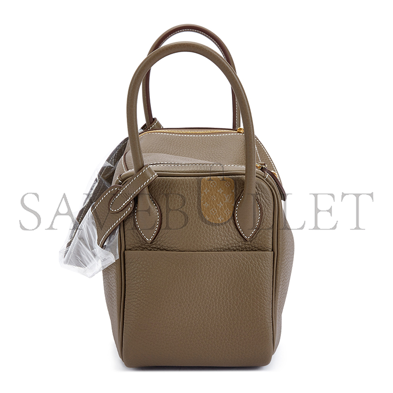 H**mes MASTER LINDY 26 CLEMENCE ÉTOUPE GOLD HARDWARE (26*18*12cm)